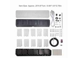 Kit De Relógio Despertador Led Digital Com Display De 6 Dígitos, Fonte Grande E Múltiplas Funções