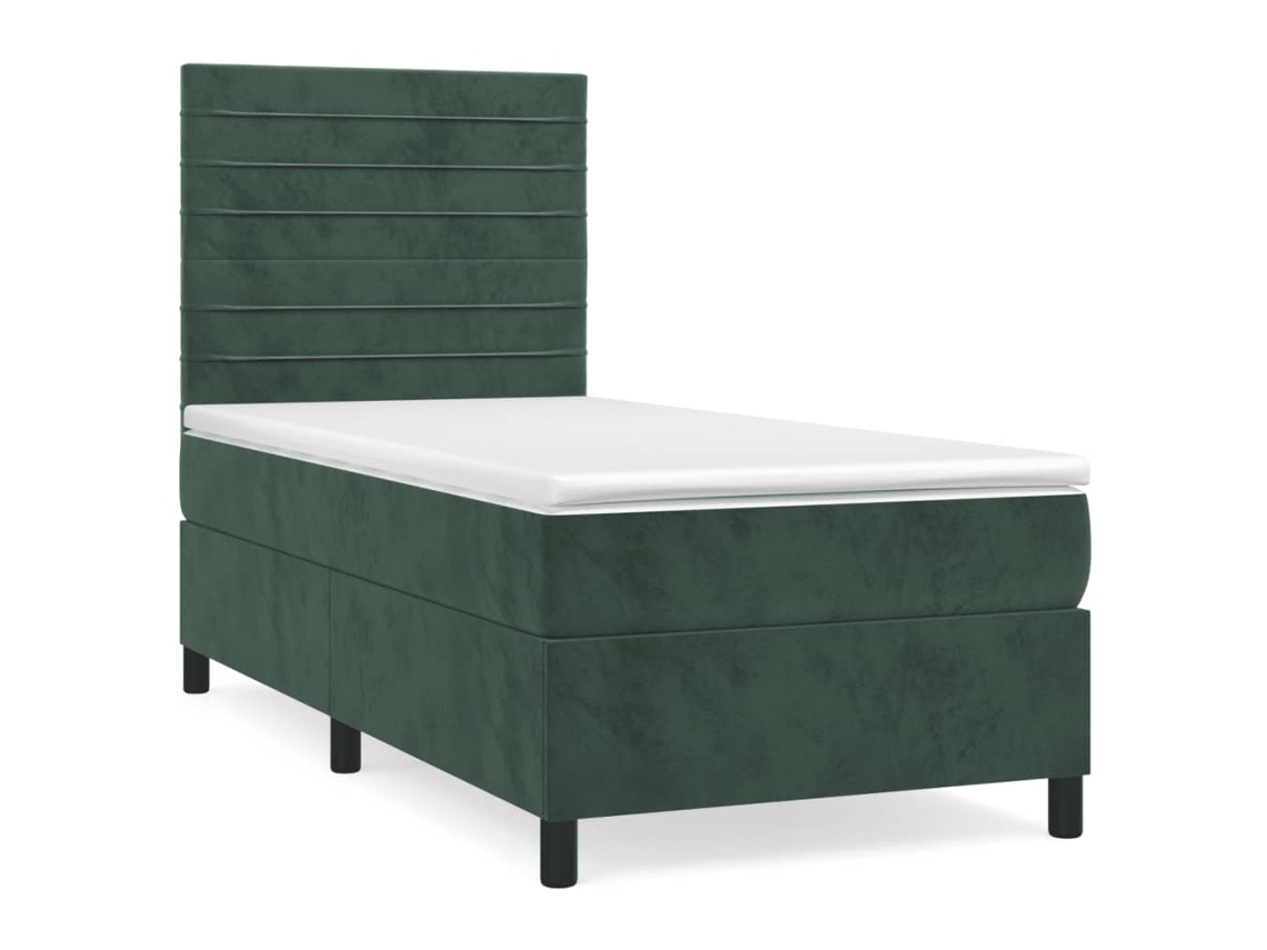 Box Spring Bed, Box Spring Beds Vidaxl Verde Veludo (100 X 200 Cm)