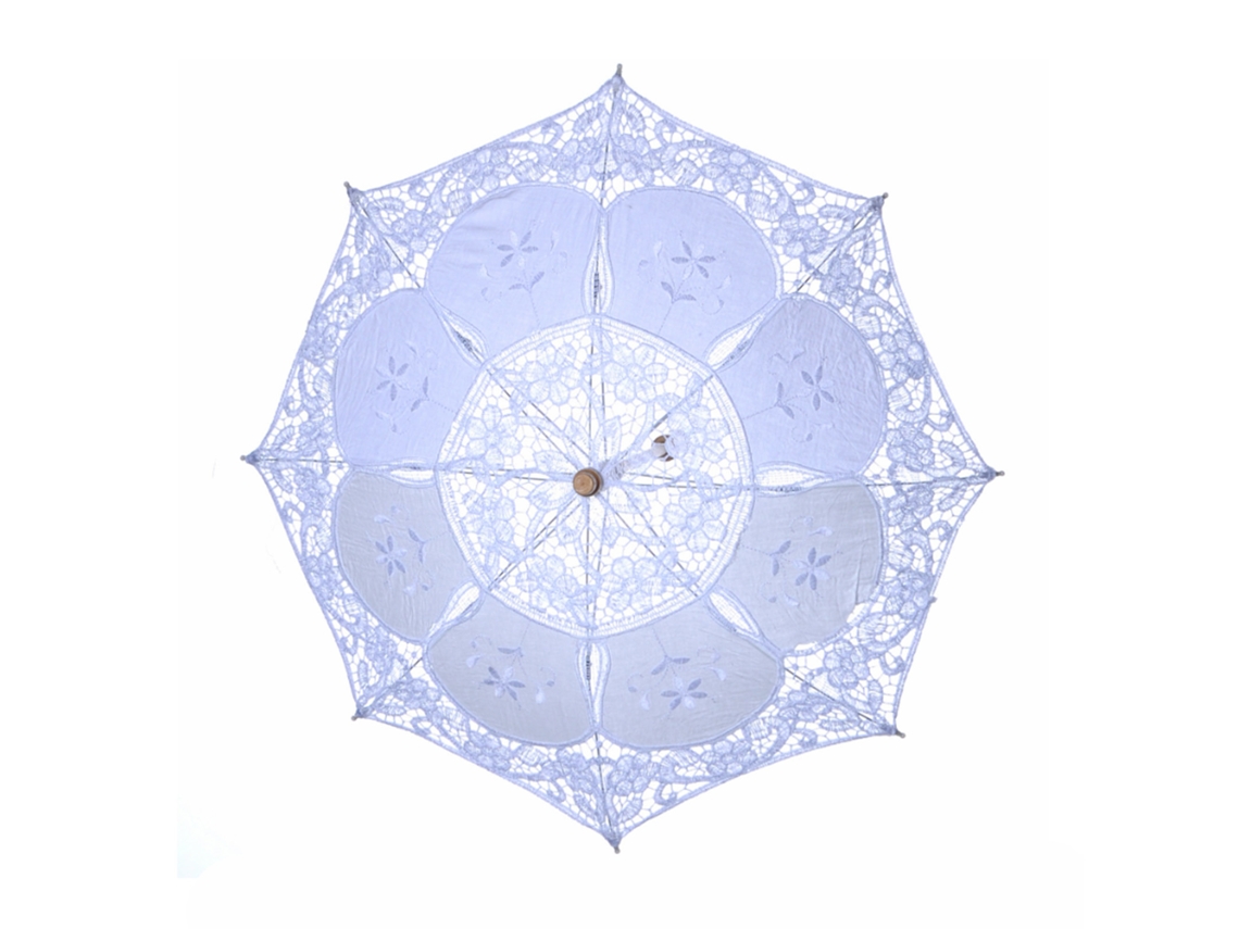 Guarda chuva de Renda para Noiva Estilo Elegante Decoração Casamento Acessório Foto 43cm