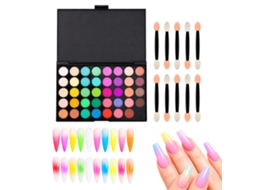 Kit Pigmento Pó Arte Unhas 40 Cores