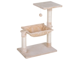Arranhador Sisal Rede Pelúcia Bege 50x36x70cm VOLTEDGE