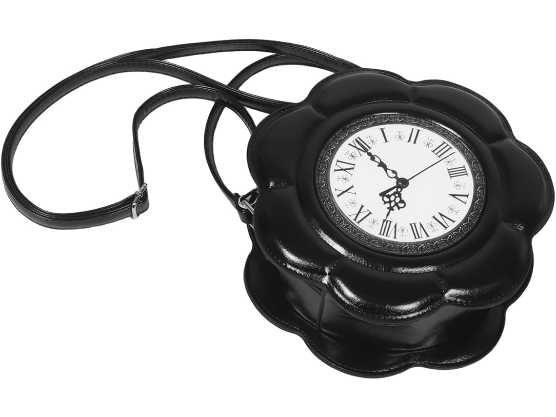 Bolsa Transversal Feminina Em Couro Pu Estilo Steampunk, Com Formato De Relógio, Alça Ajustável E Design Vintage.