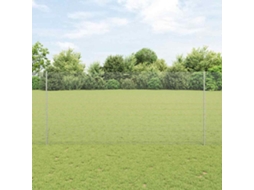 Vidaxl Cerca De Arame Soldado Com Postes 25 X 1,4 M Aço Galvanizado