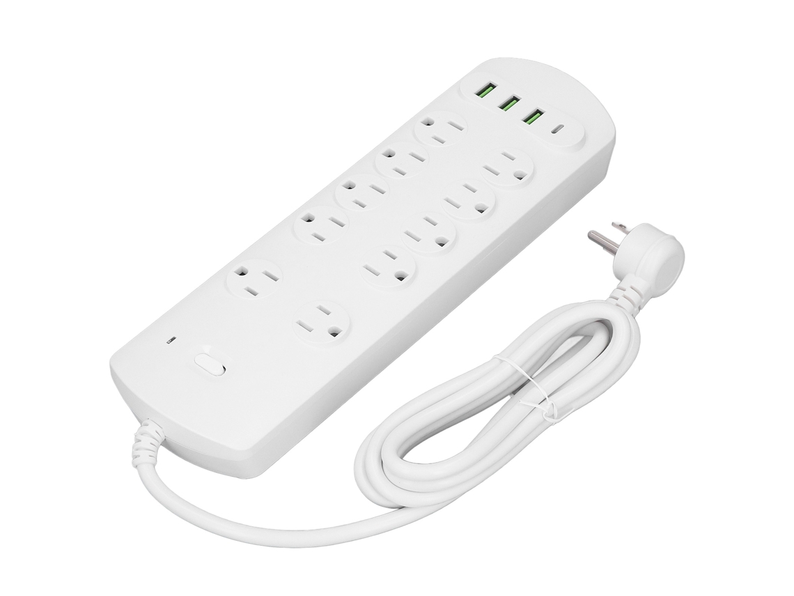 Tomada Multifuncional 2500w 10 Tomadas 3 Usb 1 Pd