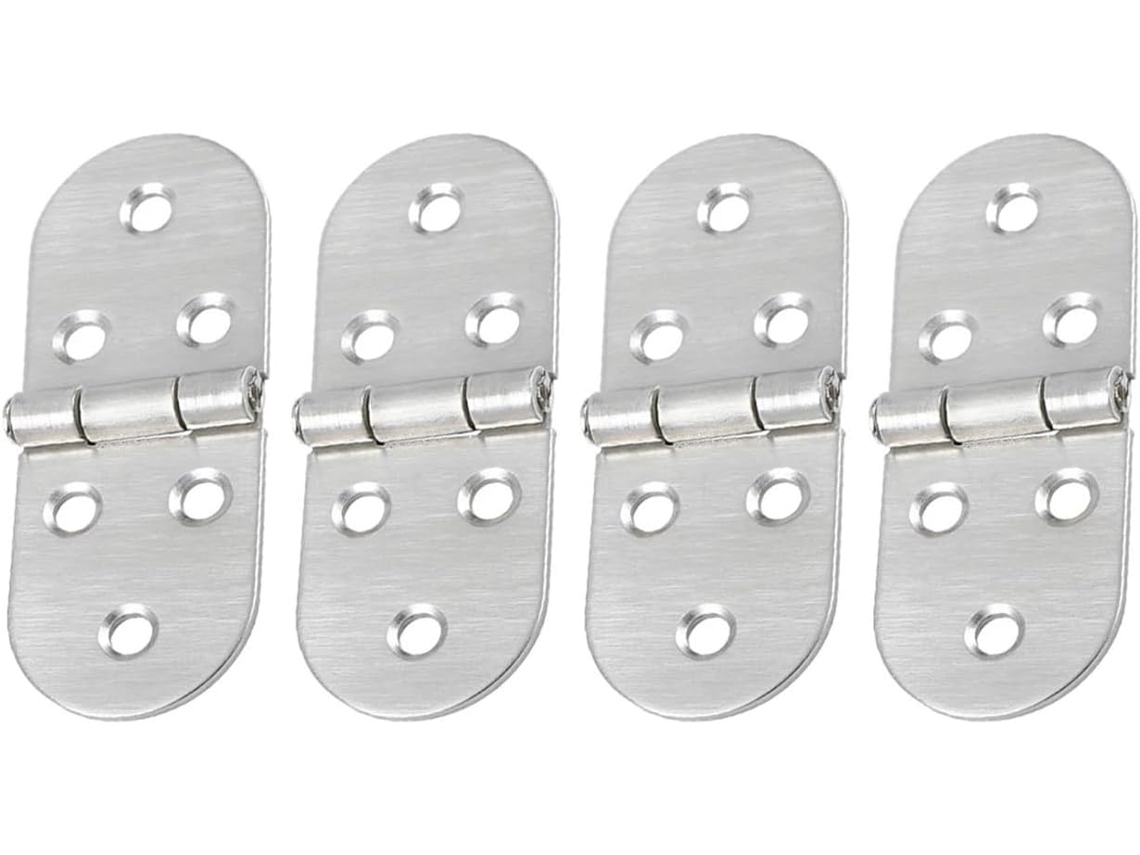Conjunto De 4 Dobradiças Piano Dobráveis Em Aço Inoxidável Para Mesas, Armários E Portas De Correr