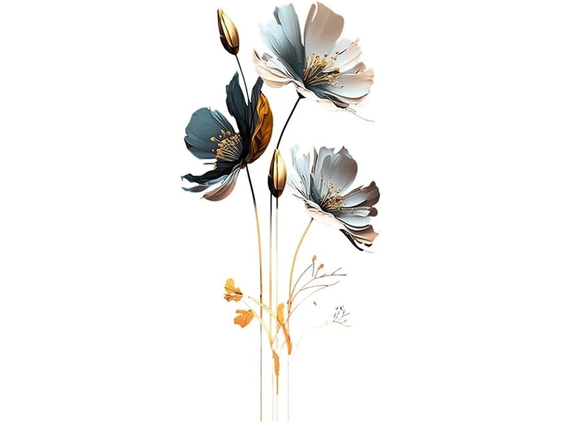 Adesivos De Parede Com Flores Para Decoração De Sala De Estar E Quarto (cor 02)