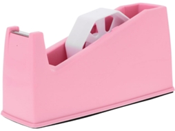 Dispensador adesivo portátil antiderrapante Holibanna para mesa, com suporte em ABS rosa, ideal para decoração.