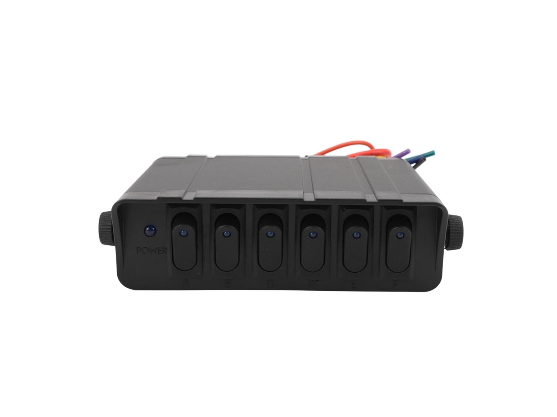 Caixa de interruptor SFUSHOS de 6 vias, DC 12V/24V 40A