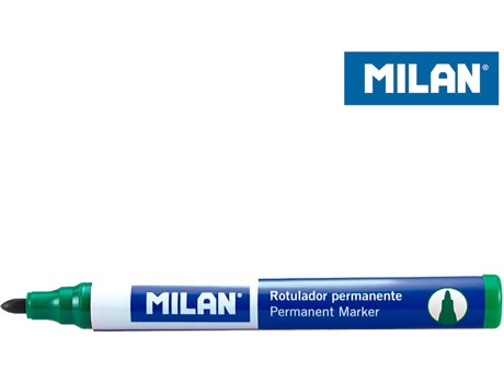 Pack 12 Marcadores Verde Permanentes Ponta Redonda 