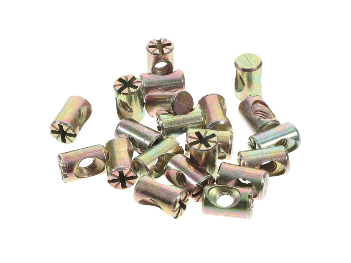 Porcas Cilíndricas Com Fenda Childweet, Melhor Retenção E Dureza, M6x15mm, 20 Zinco Liga Porcas Para Móveis, Ideais