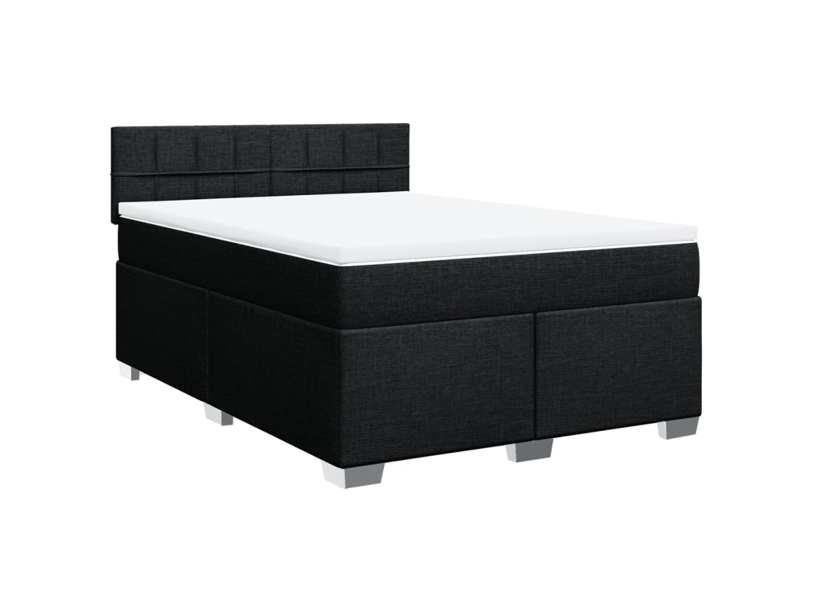 Box Spring Bed, Box Spring Beds Vidaxl Preto Veludo (140 X 190 Cm)