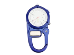 Relógio com Clip Carabiner com Lanterna Led para Alpinismo Mochila Azul