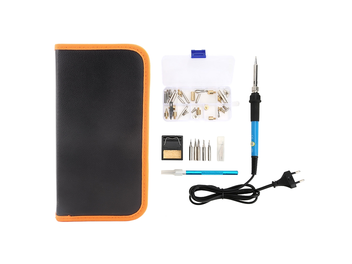 Conjunto De Soldador Eléctrico De Temperatura Ajustable 60w - Ferramenta De Soldadura E Pintura