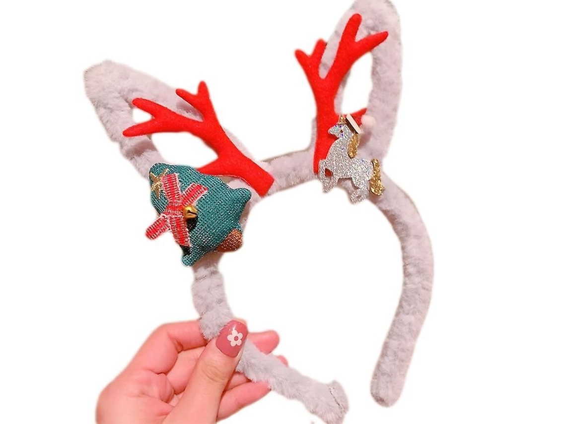 2026 diadema de Cuernos de Ciervo Navideño Con Peluche para Fiesta Navideña Y Eventos Temáticos