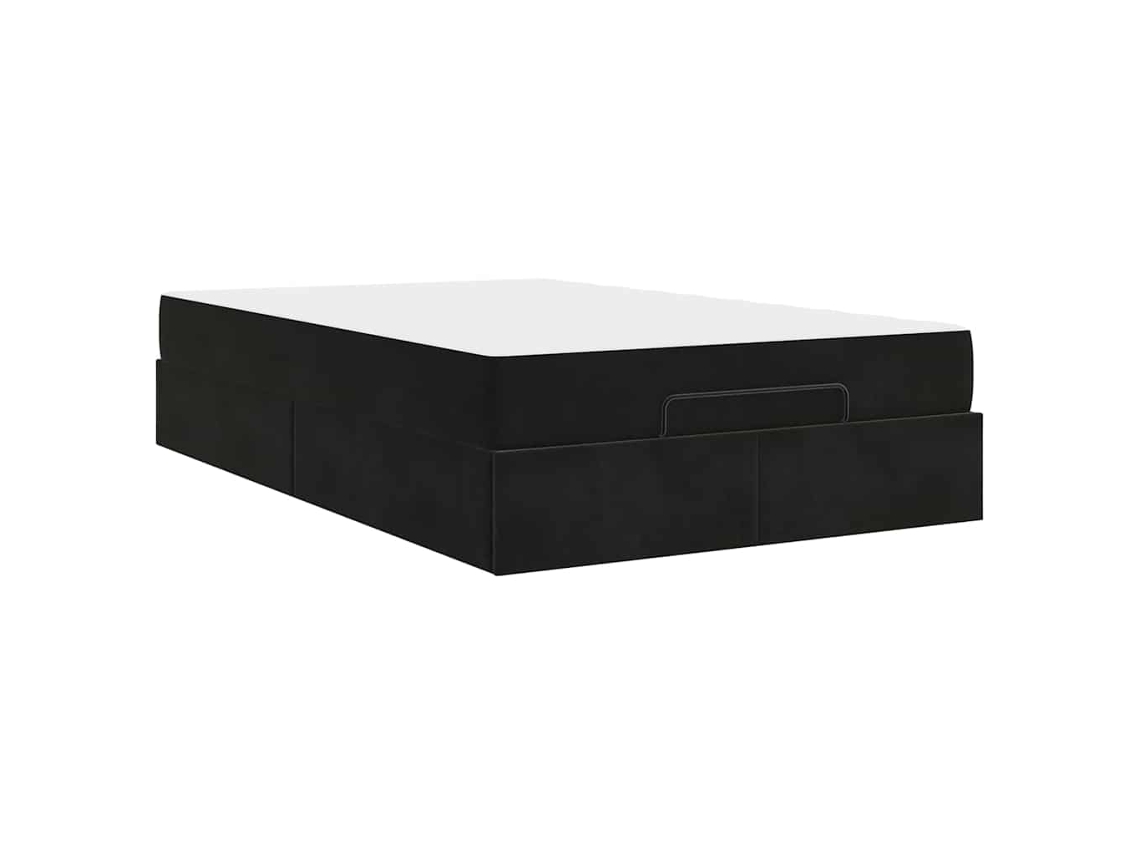 Conjunto 2 Cama Moderna Vidaxl Preto Veludo (120 X 200 Cm)