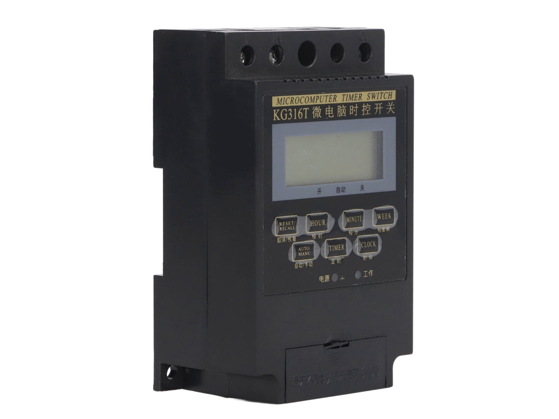 Timer mecânico de interruptor com controle automático 25A para luz e motor com memória | S/MARCA