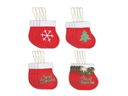Mini Meias De Natal, 16 Peças/conjunto, Enfeite Para Pendurar Na Árvore, Ótimo Presente Olysi Shop