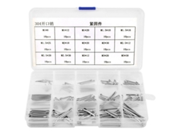 Kit Com 150 Pinos De Tesoura Em Aço Inoxidável 304, 15 Tipos Diferentes, Tamanhos M1 A M3