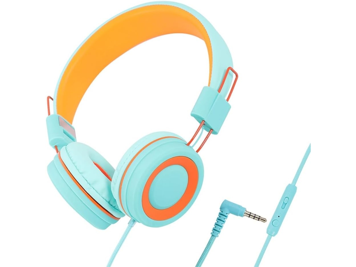 Fones De Ouvido Infantis Com Fio, Coloridos, Para Laptop, Tablet E Celular, Ideais Para Aulas Online E Aprendizado