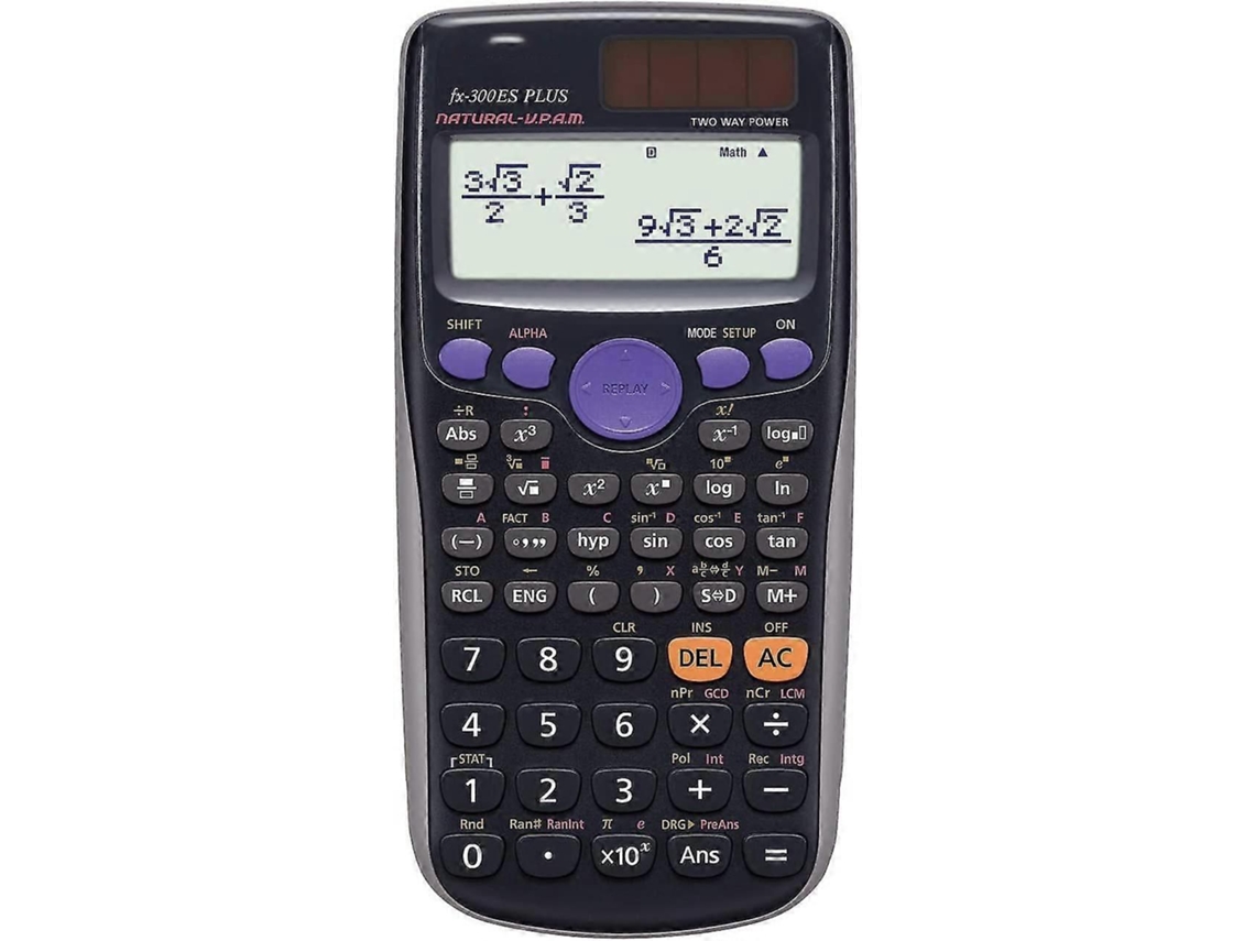 Calculadora Científica Plus Para Escolas, Na Cor Preta, Com Funções Avançadas.