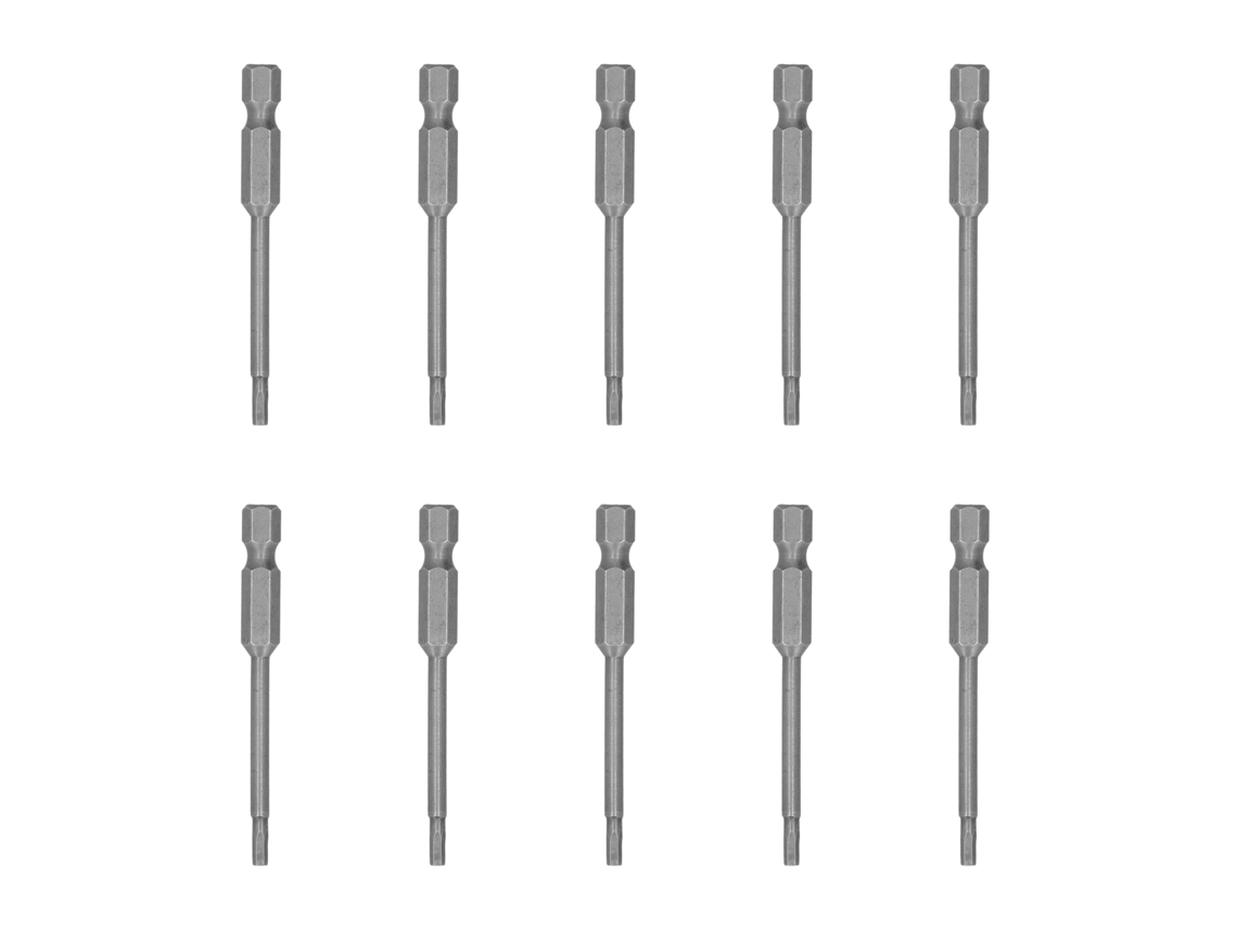 10 Peças De Parafusadeira Eléctrica De 2.5mm Com Chave Hexagonal, Cabeça Magnética, Aço Liga S2, Ferramentas De Hardware