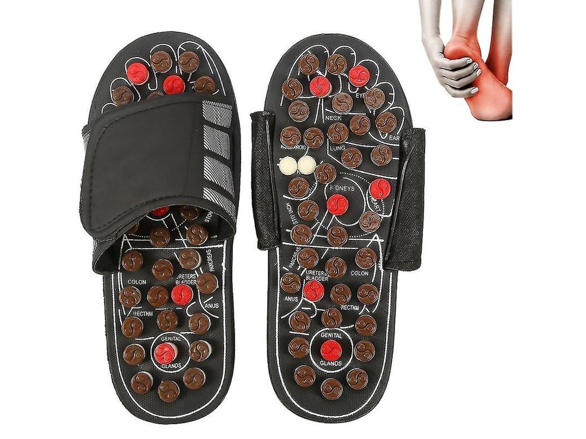 Sapatos de Massagem com Terapia Magnética Reflexologia Ativação de Sangue 42 43 Marrom