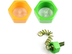 Pacote Com 2 Espiralizadores De Abobrinha E Pepino Zeuxo (amarelo E Verde)