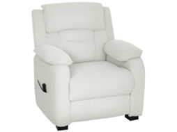 Poltrona Elétrica Reclinável Com Porta Usb E Apoio Pés, 86x90x103cm, Controle Remoto Creme