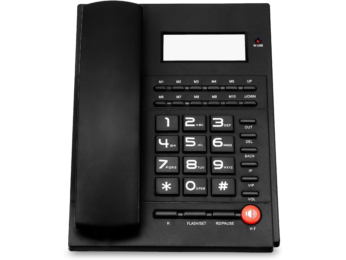 Telefone De Mesa Com Fio L-13 Para Idosos Com Visor.