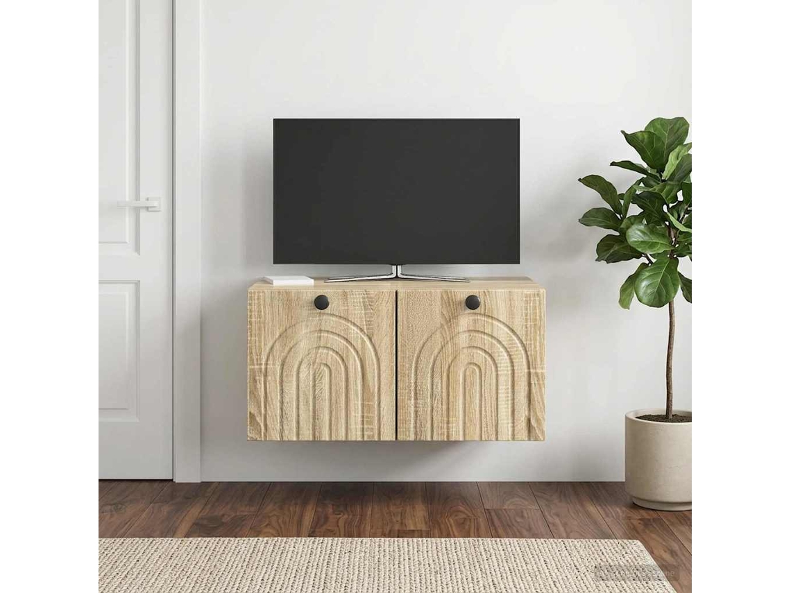 Vidaxl Gabinete De Tv De Parede Carvalho Sonoma 59,5 X 41 X 30 Cm