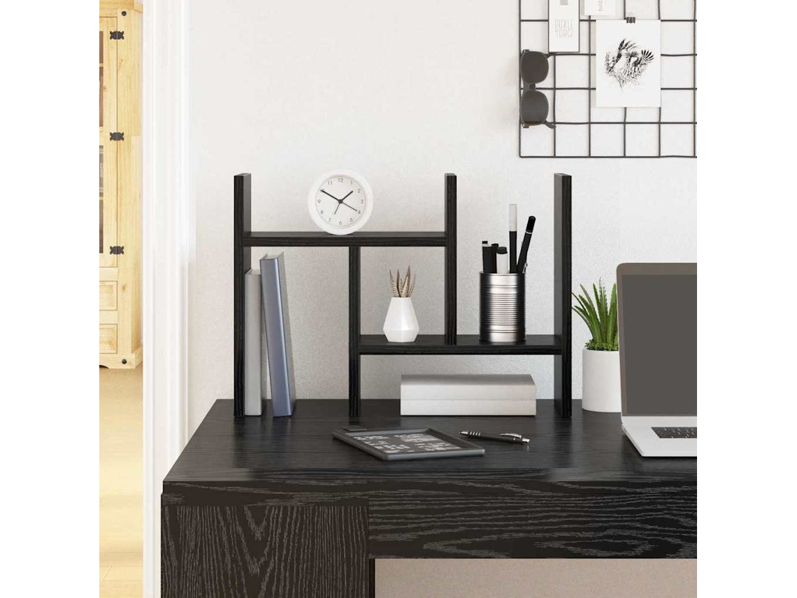 Vidaxl Organizador De Mesa Carvalho Preto 50 X 15,5 X 35,5 Cm