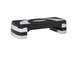 Stepper ajustável com 3 alturas, 10-20cm, preto e cinza | S/MARCA