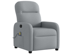 Massage Recliner Chair, Massage Recliner Chairs Vidaxl Cinzeto Tecido