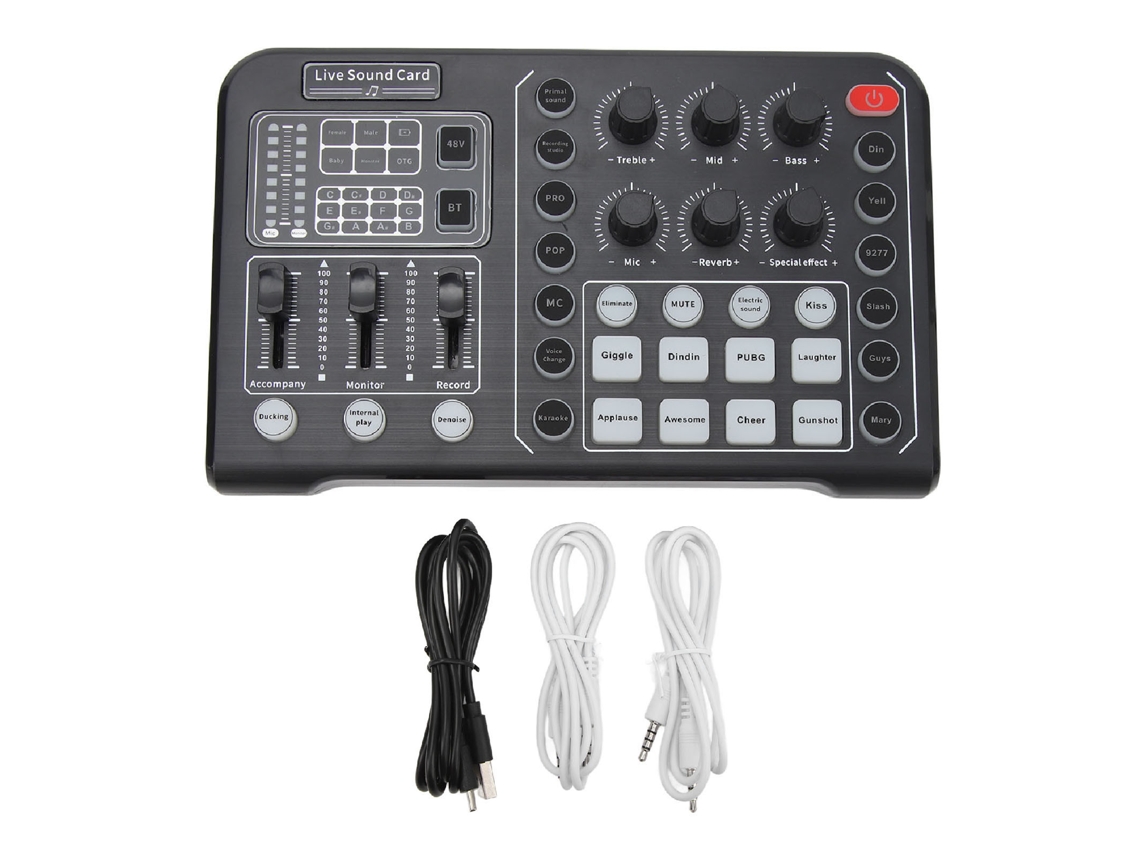 Placa de Som Mixer Profissional Bluetooth com 6 Modos | S/MARCA