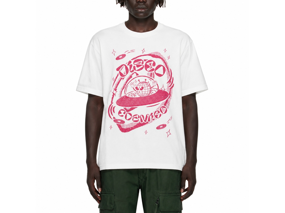 Rockinstone Disco Cosmico Flat Earth Disco T-shirt Unique Designer Style