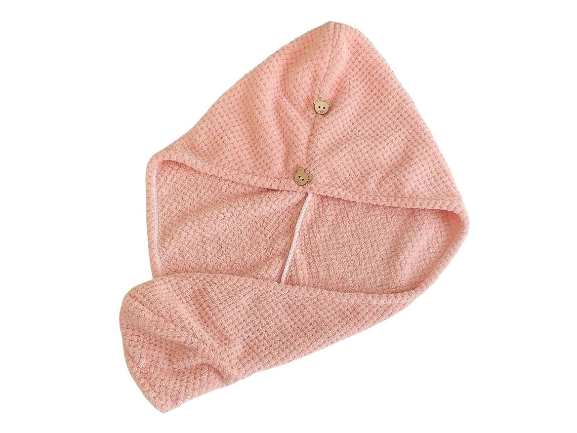 Touca De Natação Microfibra Toalha De Cabelo Rosa