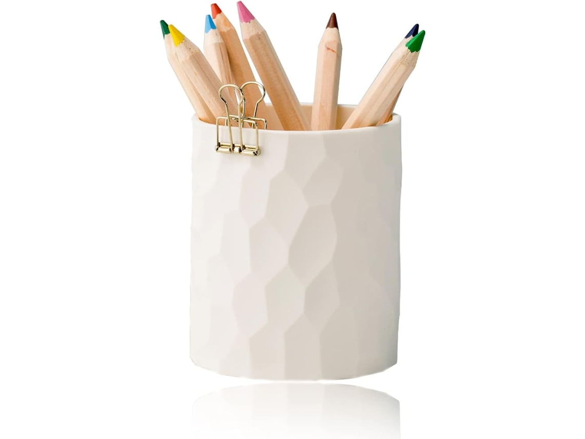 Porta, Canetas Minimalista, Canetas de Silicone À Prova D' Água, Material de Escritório, Branco BRILVIBERA