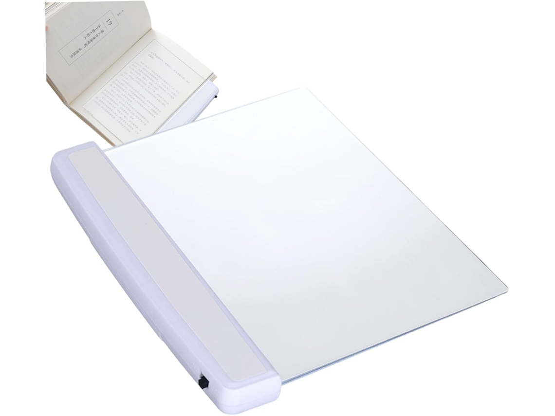 Luminária De Leitura Noturna, Luminária De Led Transparente Plana 6x5x7 Polegadas, Painel De Marcadores Sem Fio