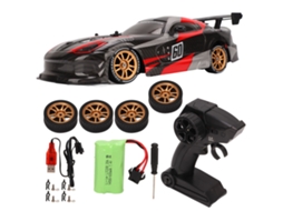 Mali carro de Controle Remoto de Alta Velocidade 1/16 Tração 4 Rodas 2.4ghz para Drift e Corrida para Maiores de 8 Anos Preto e Vermelho