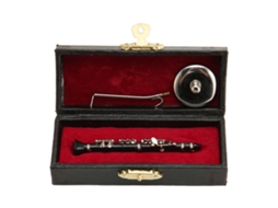 Réplica Miniatura De Clarinete Com Suporte E Capa 3.1 Polegadas