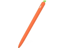 2026 capa de Estilo em Forma de Cenoura Anti derrame para Pencil 2 Protetora Silicone Laranja