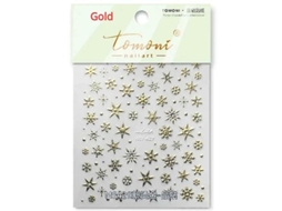 Sticker de Decoração de Unhas Autoadesivo Laser Natal Floco de Neve Rhinestone 3d 5d