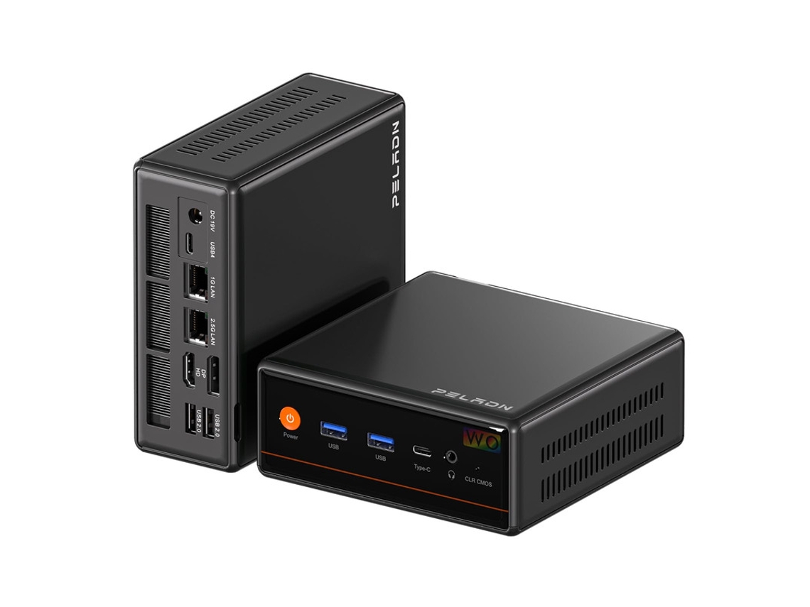 Mini Pc Peladn Wo4 Amd Ryzen 5 5600h 16 Gb Ddr4 512 Gb Ssd Tipo C/dp/hd Wifi6 4k/60 Hz Ecrã Triplo Windows 11 Pro Computador (6c/12t, Até 4,2 Ghz)
