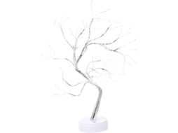 Luminária Noturna Em Forma De Árvore Led Prateada E Sensível Ao Toque.