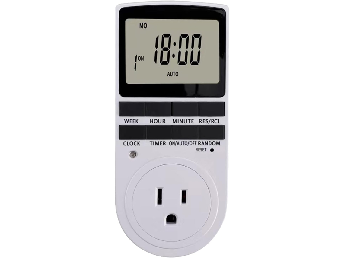 Temporizador De Luz Digital Com Visor, 10 Programas De Comutação Programáveis.