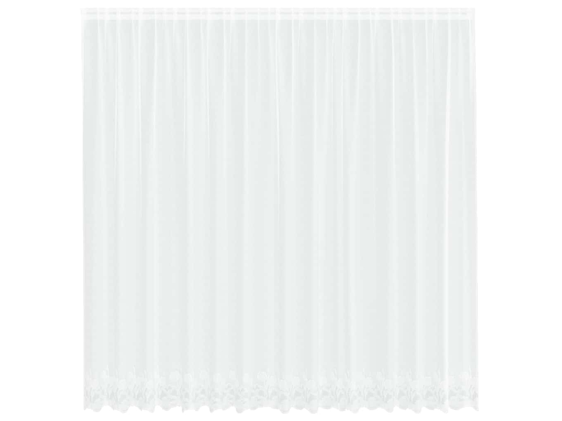 Conjunto 1 Cortina De Renda Vidaxl Branco Poliéster (240 X 400 Cm)