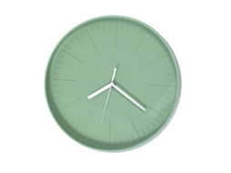 Relógio de parede Baok-Modern Minimalista Silencioso com Quartzo, Plástico, para Sala de Estar e Quarto, Verde