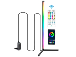 Lâmpada de canto RGB Led, muda de cor, controle remoto, iluminação noturna