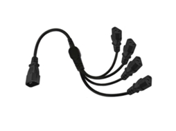 Lurelia Cabo De Alimentação C14 Para C13, Design Portátil, 50cm, Preto, Monitores