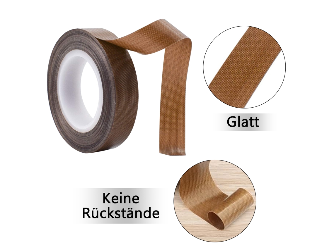 KOFIHETY Fita Adesiva Resistente Ao Calor 19 Mm X 10 M Marrom Para Selagem A Vácuo E Selagem Manual